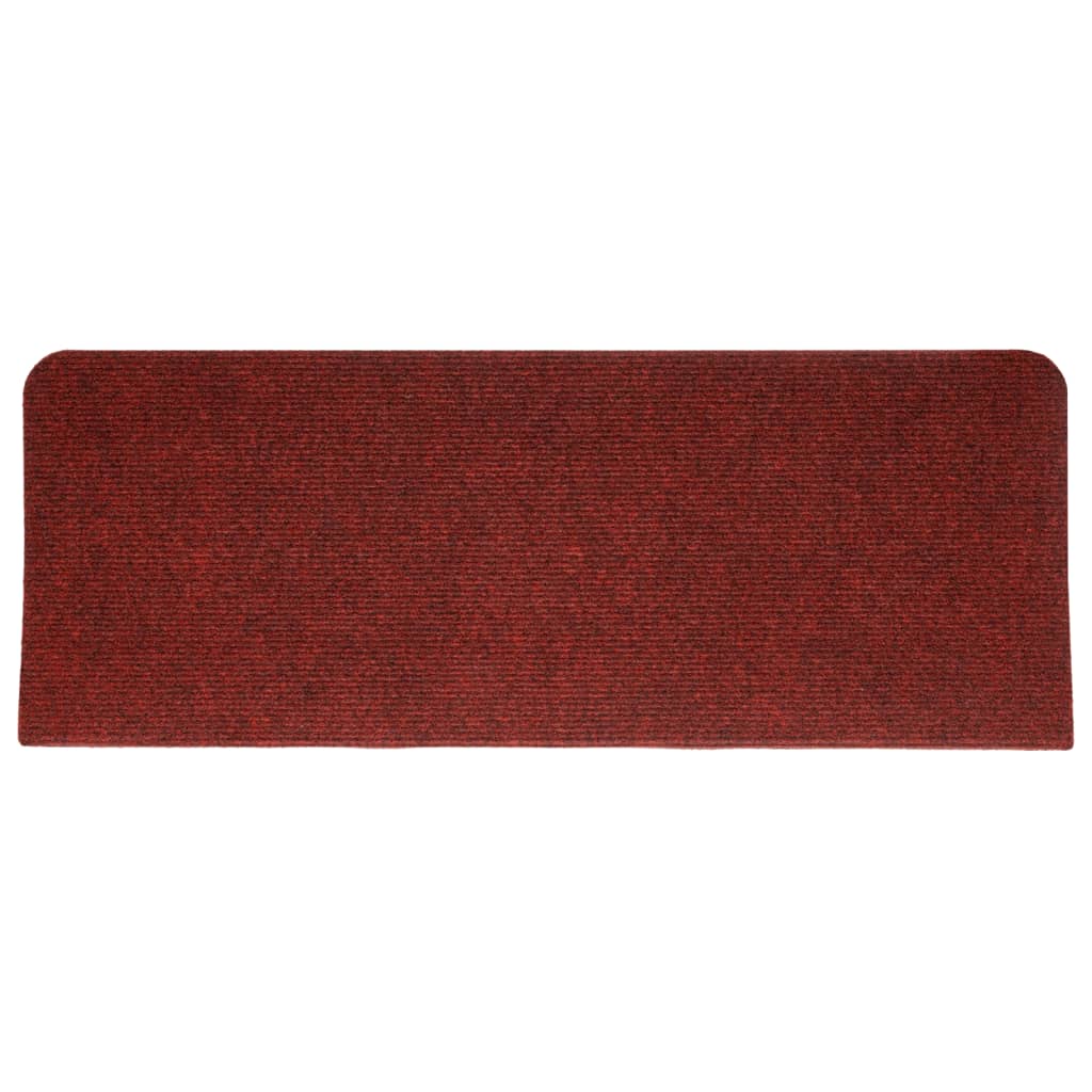 Tappetini Autoadesivi per Scale 15 pz 65x24,5x3,5 cm Rosso 343480