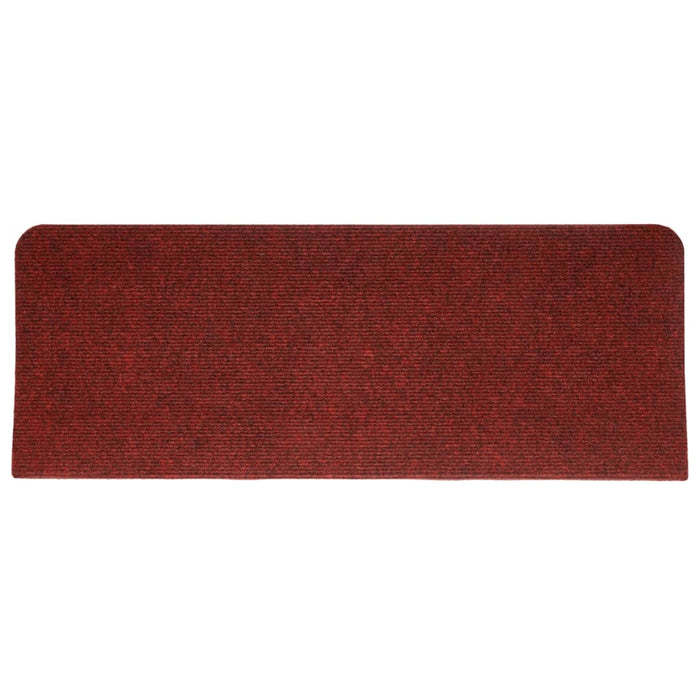 Tappetini Autoadesivi per Scale 15 pz 65x24,5x3,5 cm Rosso 343480