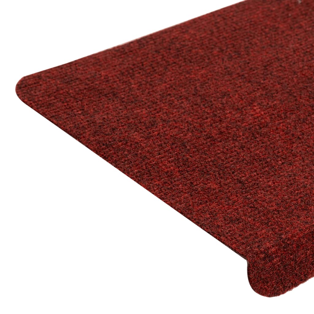 Tappetini Autoadesivi per Scale 15 pz 65x24,5x3,5 cm Rosso 343480