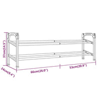 Scarpiera Estensibile a 2 Ripiani 119x24x37 cm 344369