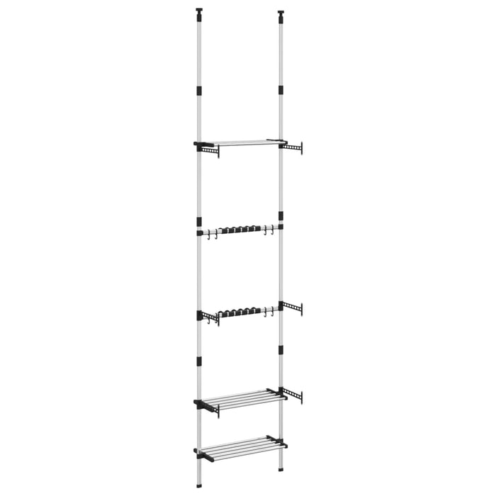 Rastrelliera Telescopica Giardino 3 Ripiani Argento Alluminio cod mxl 61111