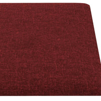 Pannelli Murali 12 pz Rosso Vino 30x15 cm Tessuto 0,54 m² cod mxl 19559