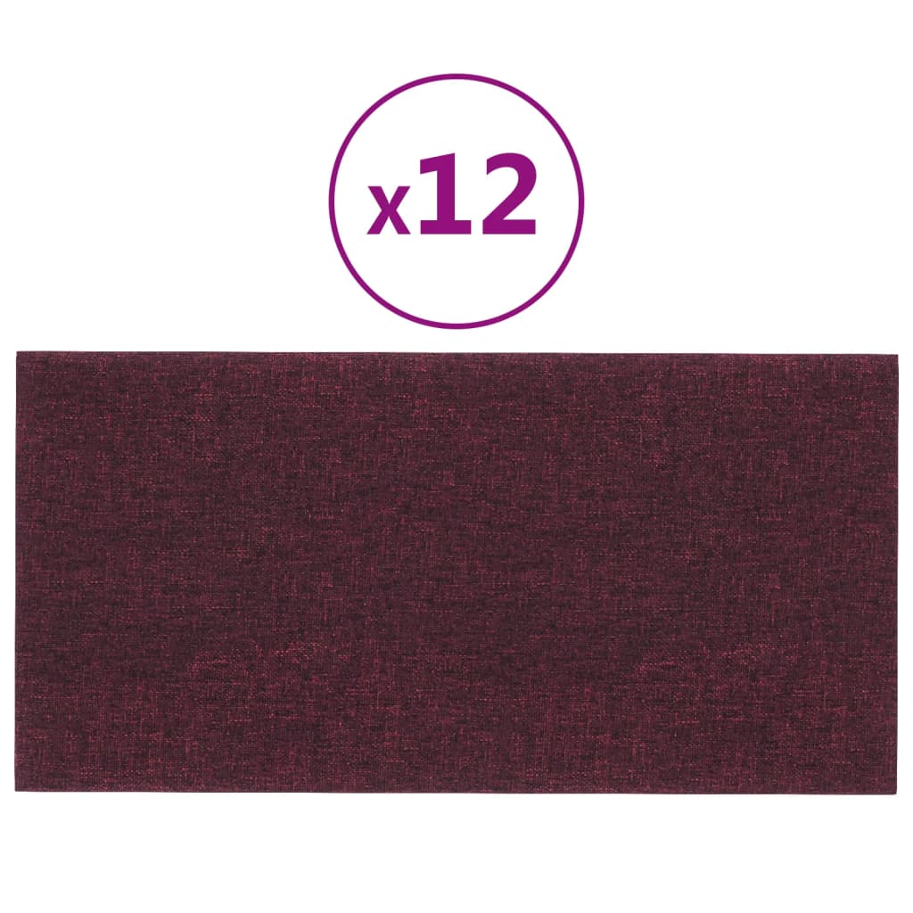 Pannelli Murali 12 pz Viola 30x15 cm Tessuto 0,54 m² cod mxl 19786