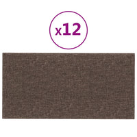 Pannelli Murali 12 pz Tortora 30x15 cm Tessuto 0,54 m² 343767