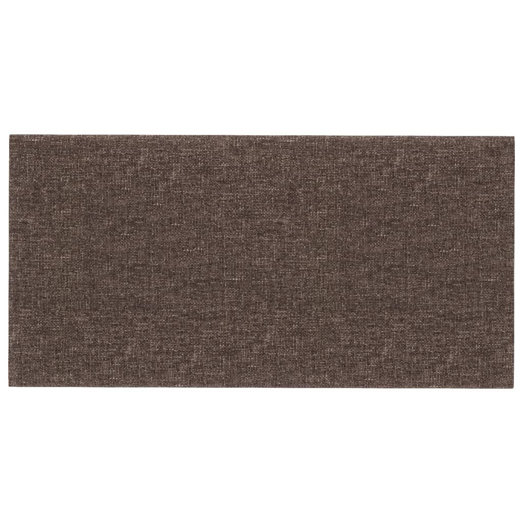 Pannelli Murali 12 pz Tortora 30x15 cm Tessuto 0,54 m² 343767