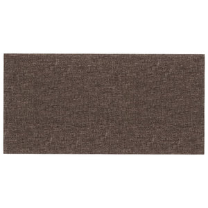 Pannelli Murali 12 pz Tortora 30x15 cm Tessuto 0,54 m² 343767