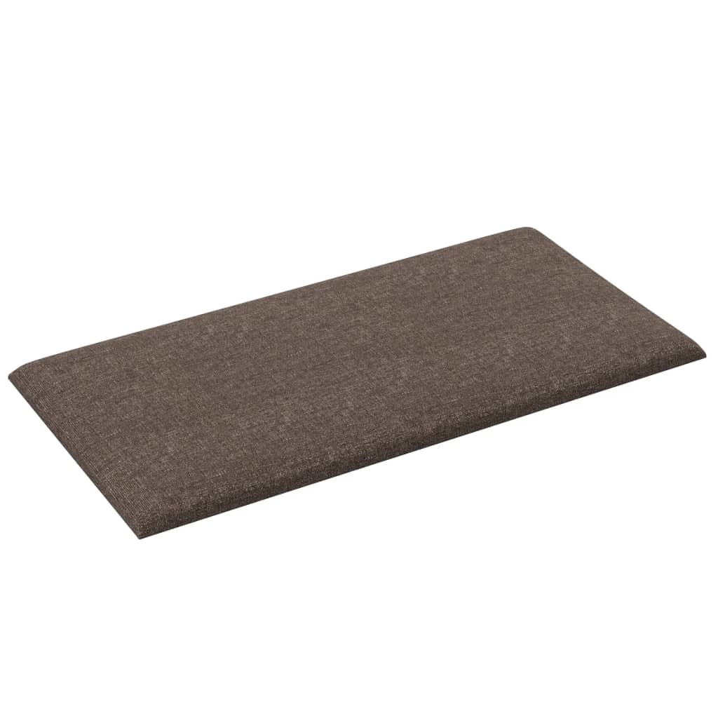 Pannelli Murali 12 pz Tortora 30x15 cm Tessuto 0,54 m² 343767