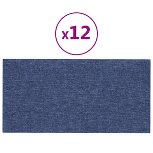 Pannelli Murali 12 pz Blu 30x15 cm Tessuto 0,54 m² cod mxl 18939