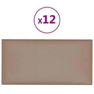 Pannelli Murali 12 pz Cappuccino 30x15 cm in Similpelle 0,54 m² cod mxl 5487