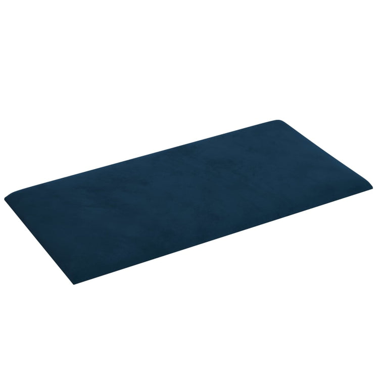 Pannelli Murali 12 pz Blu 30x15 cm in Velluto 0,54 m² 343778