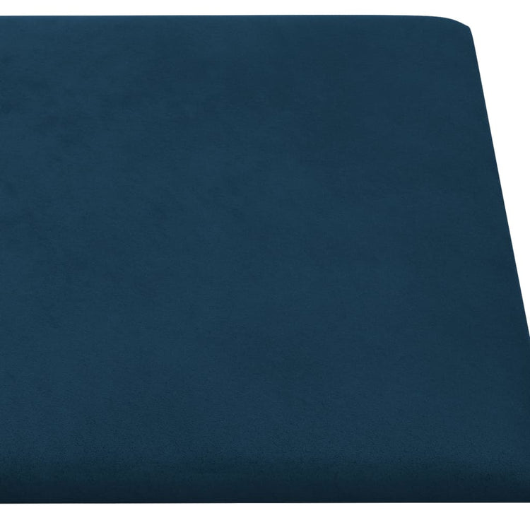 Pannelli Murali 12 pz Blu 30x15 cm in Velluto 0,54 m² 343778