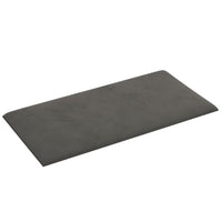 Pannelli Murali 12 pz Grigio Scuro 30x15 cm Velluto 0,54 m² 343780