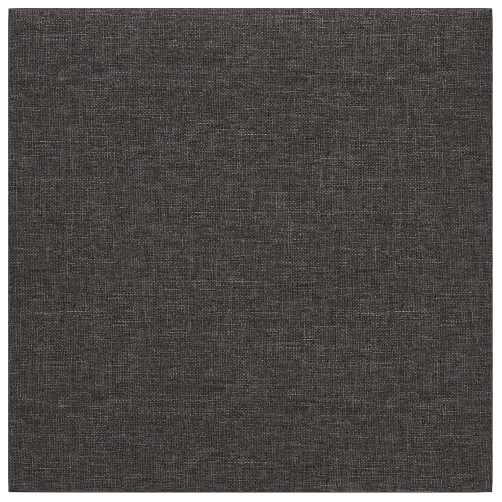 Pannelli Murali 12 pz Grigio Scuro 30x30 cm Tessuto 1,08 m²