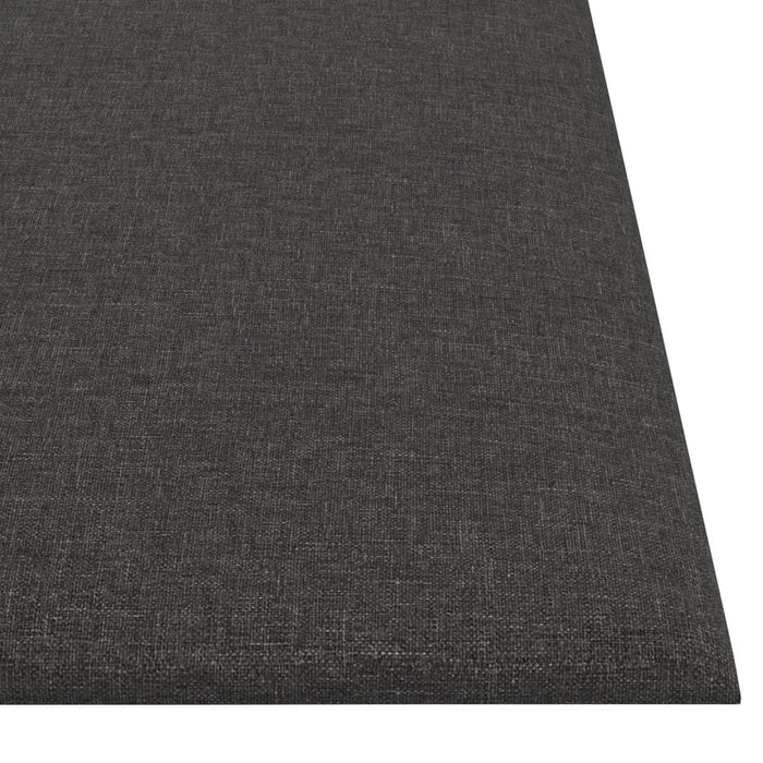 Pannelli Murali 12 pz Grigio Scuro 30x30 cm Tessuto 1,08 m²