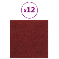 Pannelli Murali 12 pz Rosso Vino 30x30 cm in Tessuto 1,08 m² cod mxl 19081