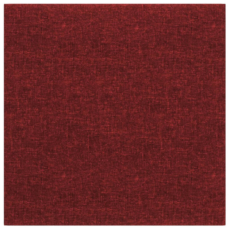 Pannelli Murali 12 pz Rosso Vino 30x30 cm in Tessuto 1,08 m² 343792