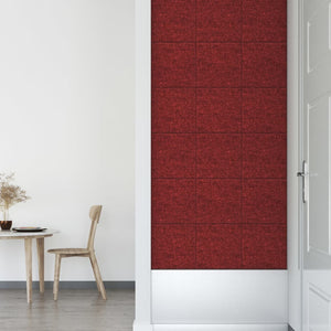 Pannelli Murali 12 pz Rosso Vino 30x30 cm in Tessuto 1,08 m² cod mxl 19081