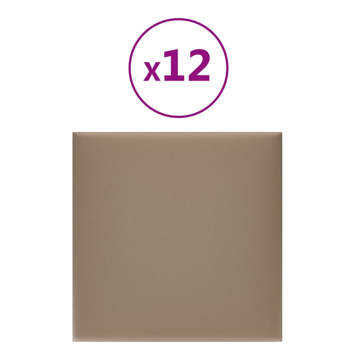 Pannelli Murali 12 pz Cappuccino 30x30 cm Similpelle 1,08 m² cod mxl 5578