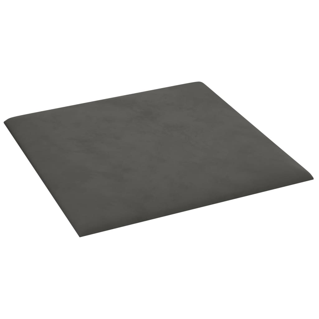 Pannelli Murali 12 pz Grigio Scuro 30x30 cm Velluto 1,08 m² cod mxl 10395