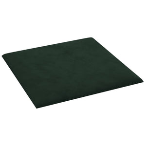 Pannelli Murali 12 pz Verde Scuro 30x30 cm Velluto 1,08 m² cod mxl 12303