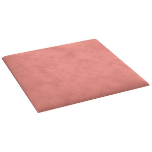 Pannelli Murali 12 pz Rosa 30x30 cm Velluto 1,08 m² cod mxl 19644