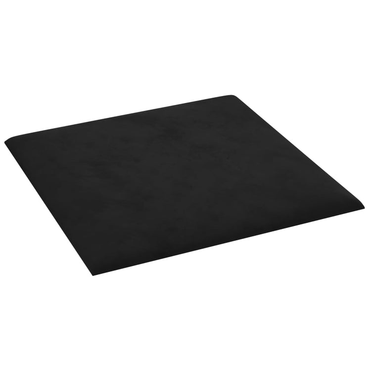 Pannelli Murali 12 pz Neri 30x30 cm Velluto 1,08 m² 343812