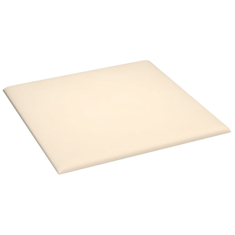 Pannelli Murali 12 pz Crema 30x30 cm Velluto 1,08 m² 343815