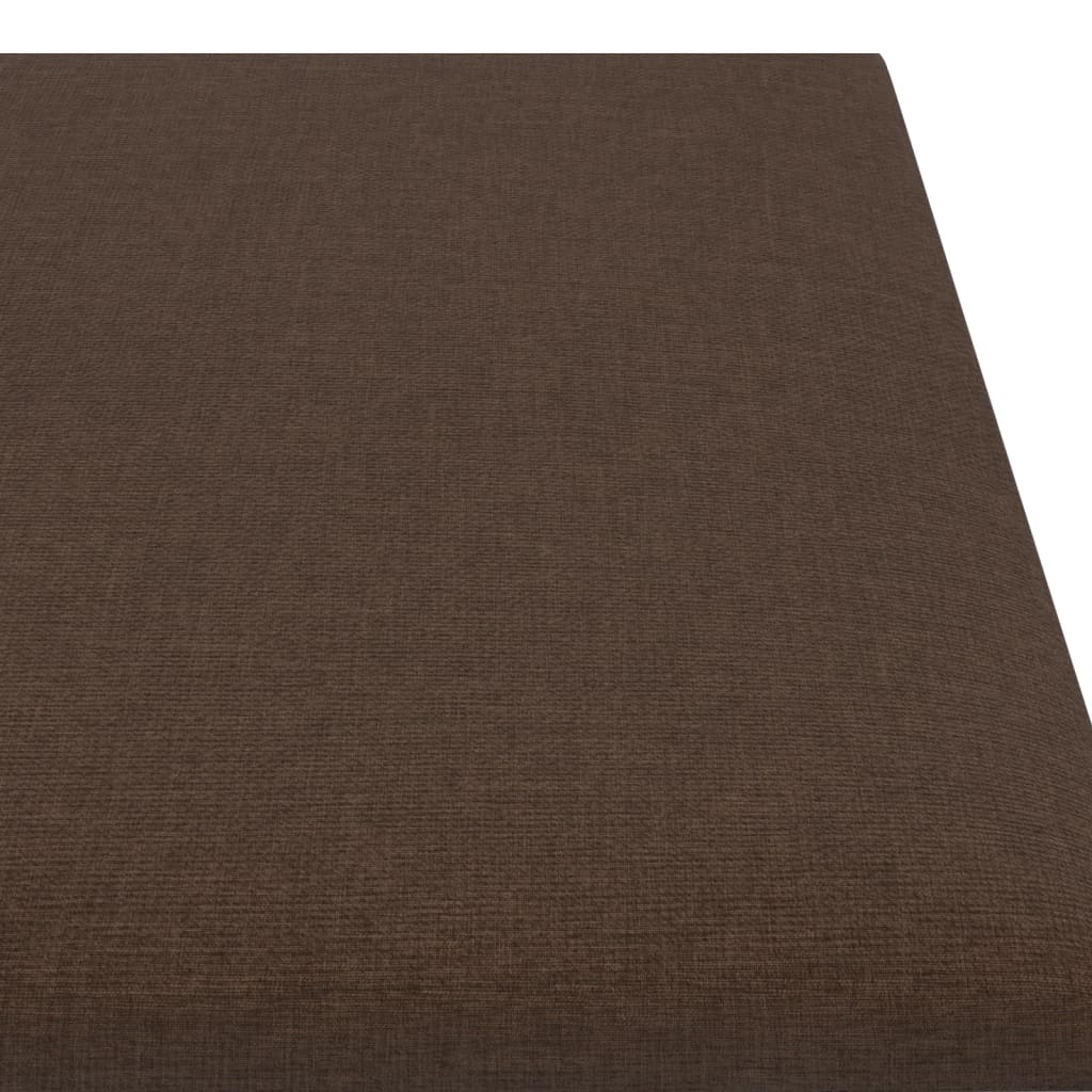 Pannelli Murali 12 pz Marrone 60x15 cm Tessuto 1,08 m² 343819