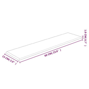 Pannelli Murali 12 pz Marrone 60x15 cm Tessuto 1,08 m² 343819