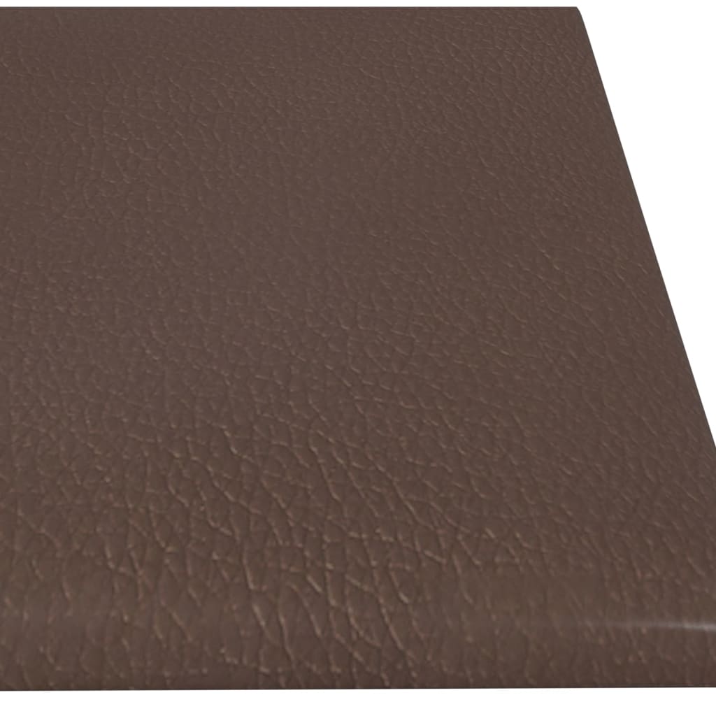 Pannelli Murali 12 pz Marrone 60x15 cm Similpelle 1,08 m² cod mxl 19587