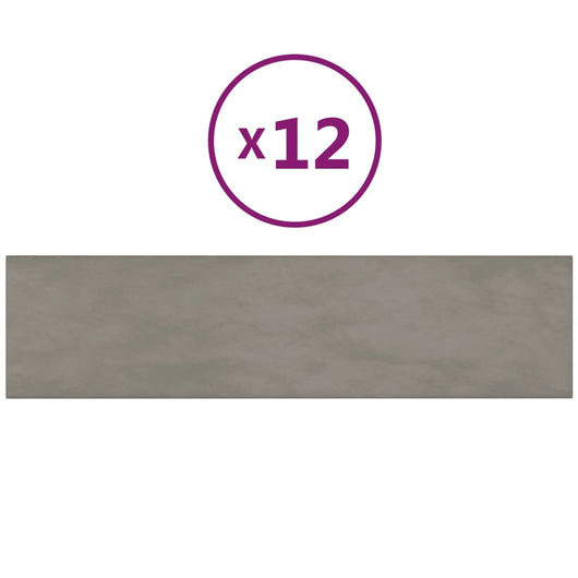 Pannelli Murali 12 pz Grigio Chiaro 60x15 cm Velluto 1,08 m² cod mxl 25308