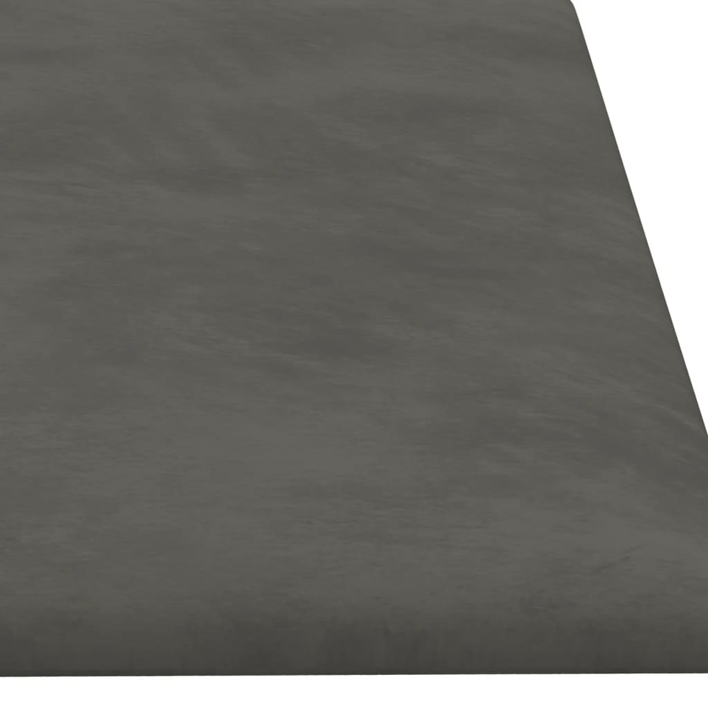 Pannelli Murali 12 pz Grigio Scuro 60x15 cm Velluto 1,08 m² cod mxl 13483