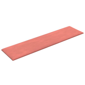 Pannelli Murali 12 pz Rosa 60x15 cm Velluto 1,08 m² cod mxl 20608