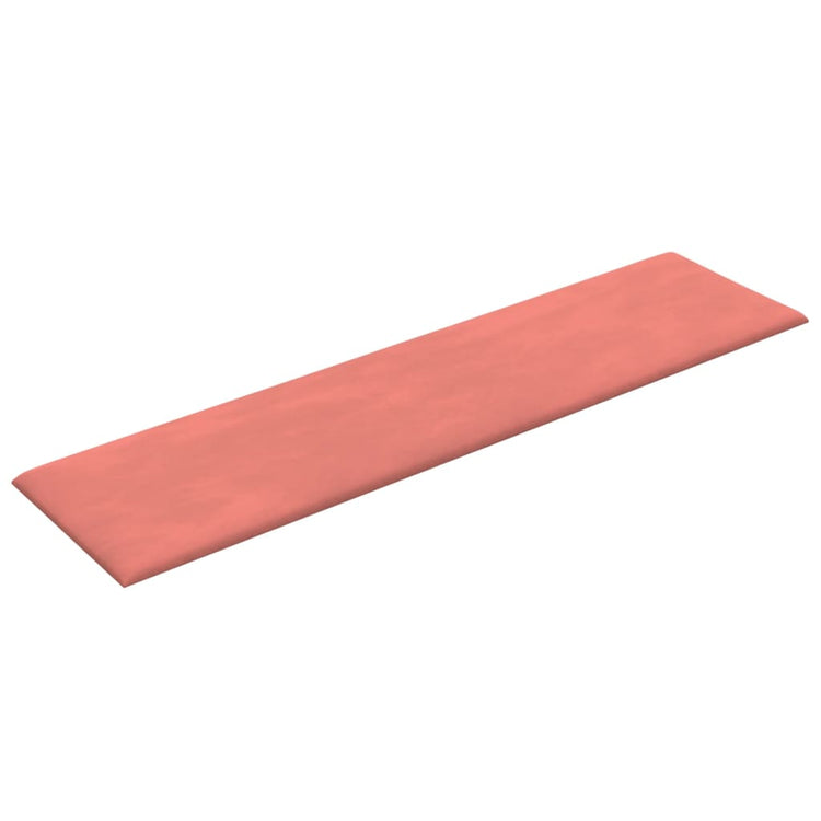 Pannelli Murali 12 pz Rosa 60x15 cm Velluto 1,08 m² cod mxl 20608