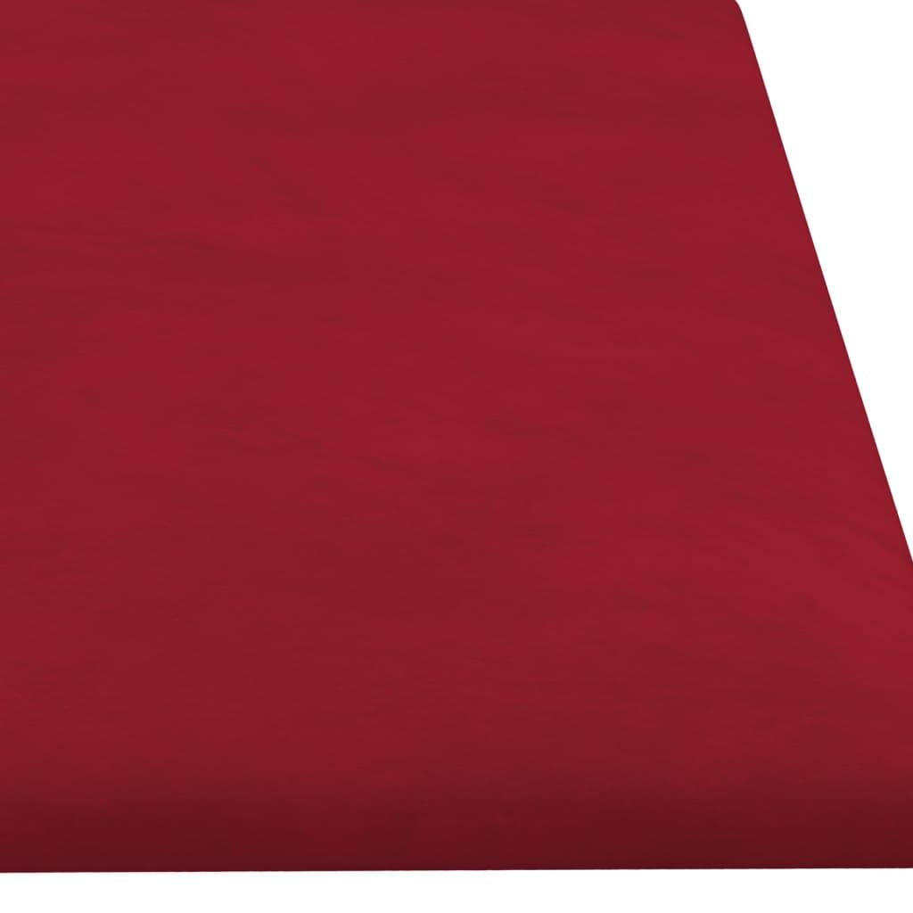 Pannelli Murali 12 pz Rosso Vino 60x15 cm Velluto 1,08 m² cod mxl 19498