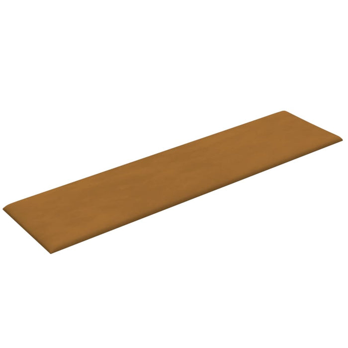 Pannelli Murali 12 pz Marroni 60x15 cm Velluto 1,08 m² 343842