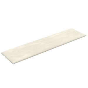 Pannelli Murali 12 pz Crema 60x15 cm Velluto 1,08 m² 343843