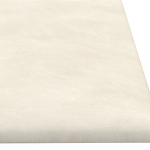 Pannelli Murali 12 pz Crema 60x15 cm Velluto 1,08 m² 343843