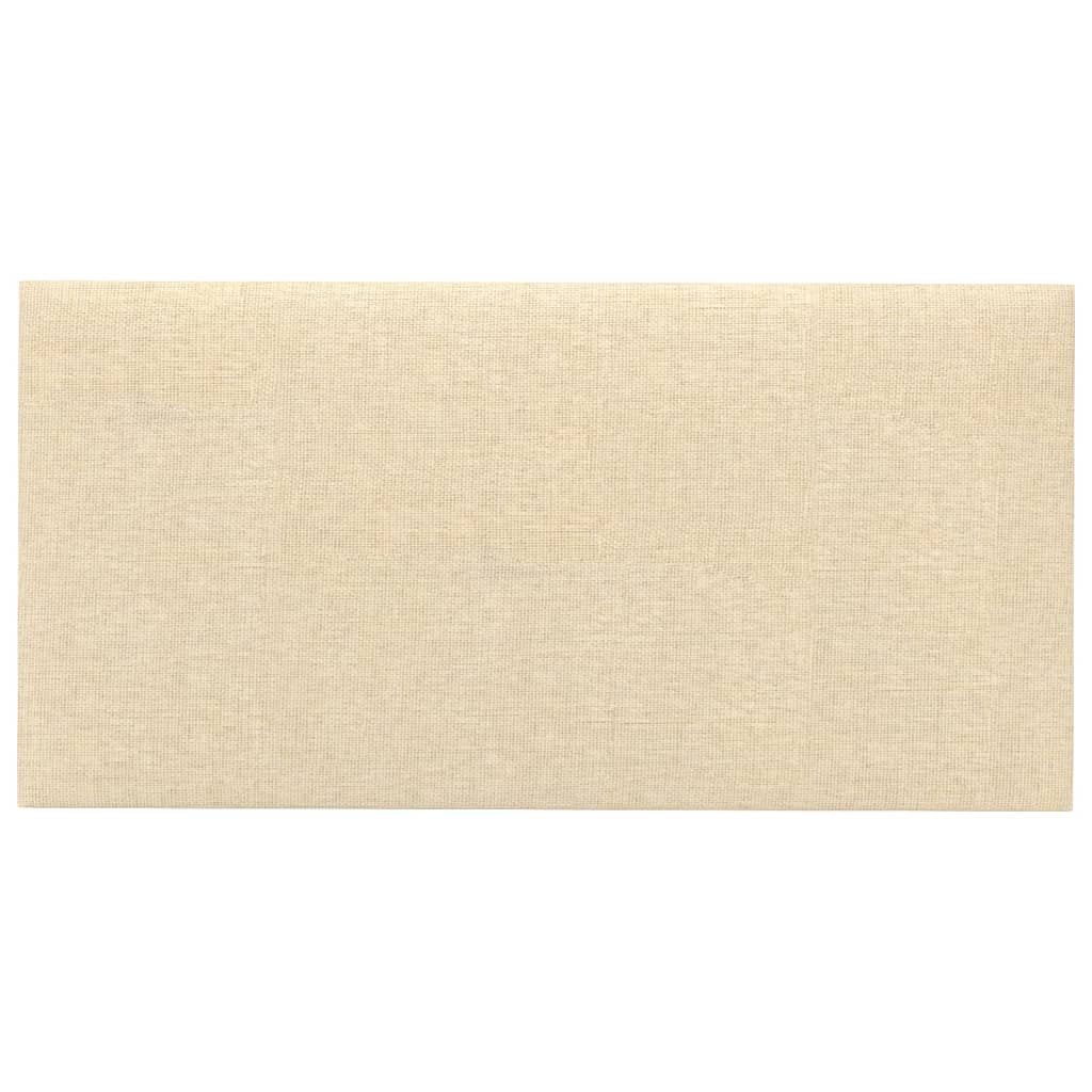 Pannelli Murali 12 pz Crema 60x30 cm in Tessuto 2,16 m² 343844