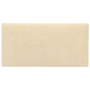 Pannelli Murali 12 pz Crema 60x30 cm in Tessuto 2,16 m² 343844