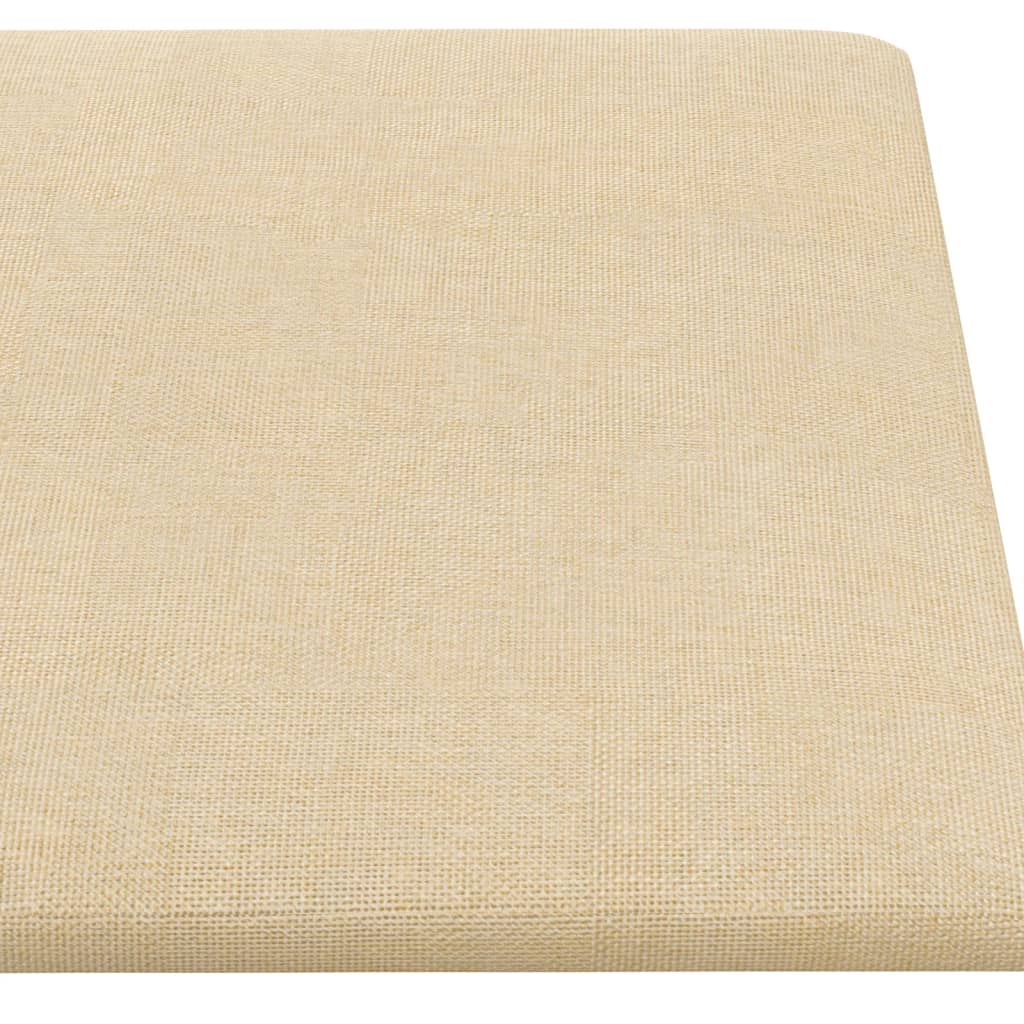 Pannelli Murali 12 pz Crema 60x30 cm in Tessuto 2,16 m² 343844