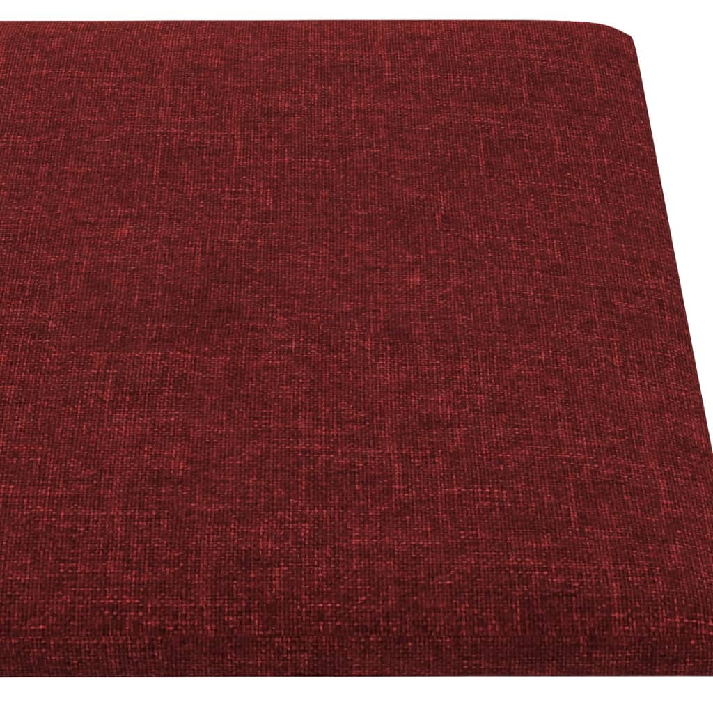 Pannelli Murali 12 pz Rosso Vino 60x30 cm in Tessuto 2,16 m² 343848