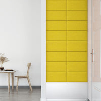 Pannelli Murali 12 pz Giallo Scuro 60x30 cm Tessuto 2,16 m² cod mxl 5887