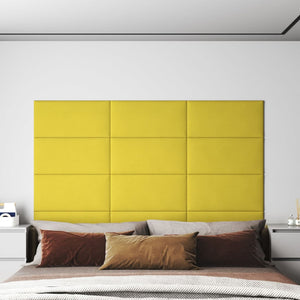 Pannelli Murali 12 pz Giallo Scuro 60x30 cm Tessuto 2,16 m² cod mxl 5887