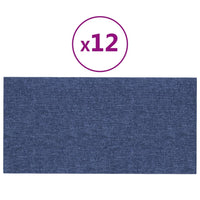 Pannelli Murali 12 pz Blu 60x30 cm in Tessuto 2,16 m² cod mxl 68695