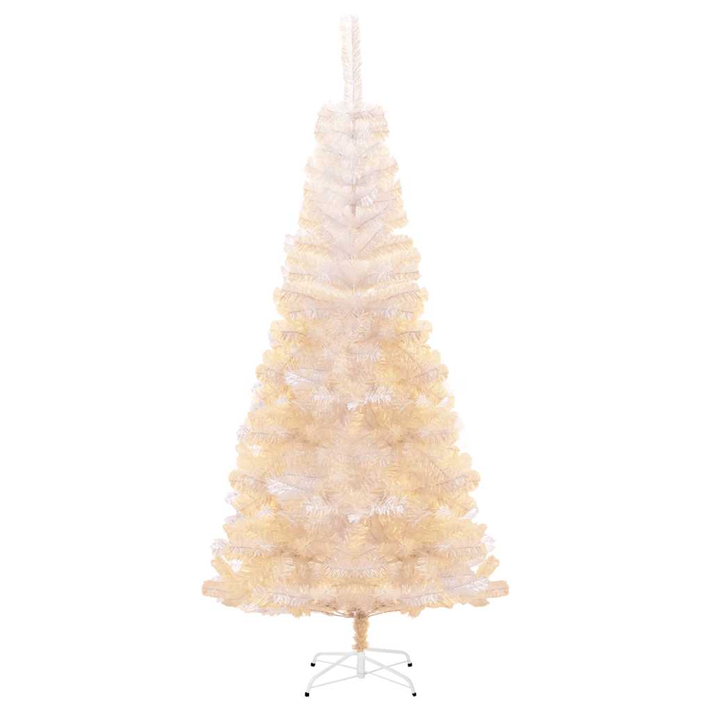 Albero di Natale Artificiale Punte Iridescenti Bianco 180cm PVC 344635