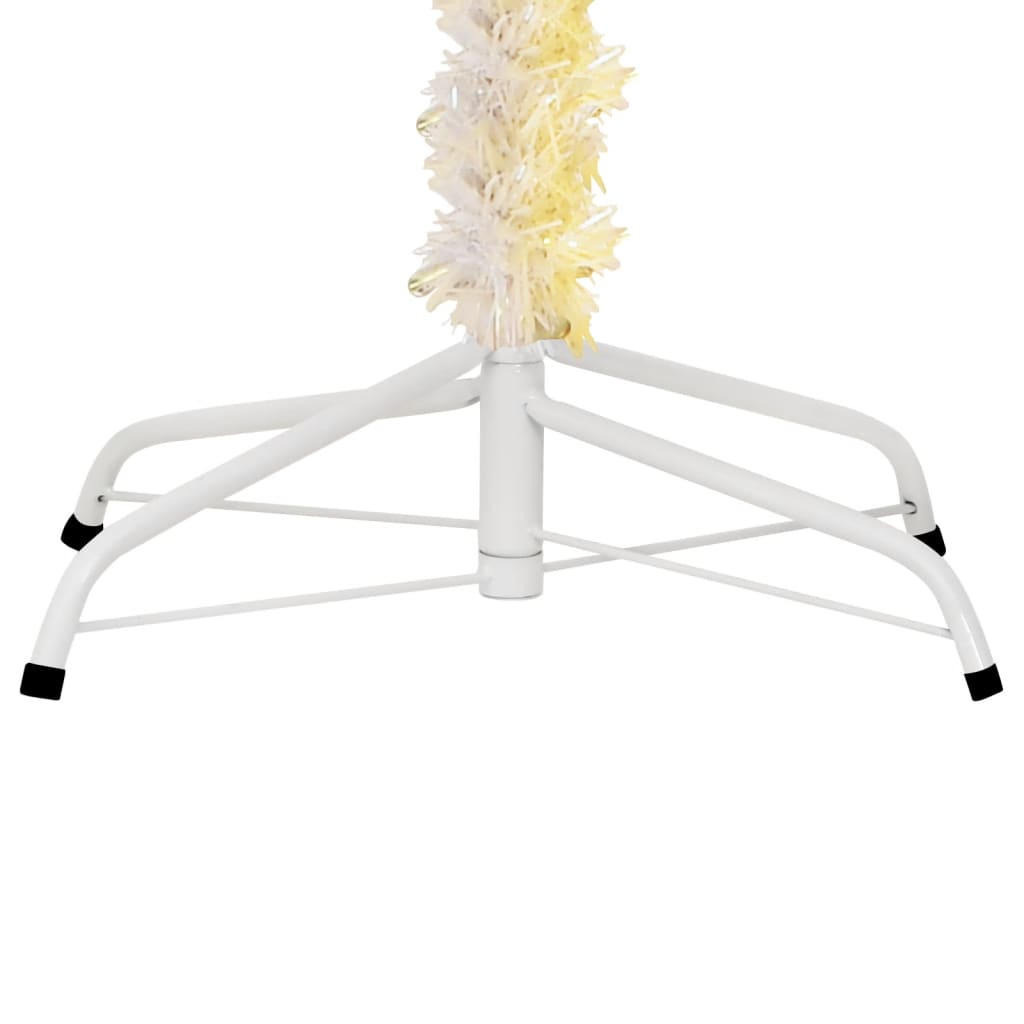 Albero di Natale Artificiale Punte Iridescenti Bianco 180cm PVC 344636