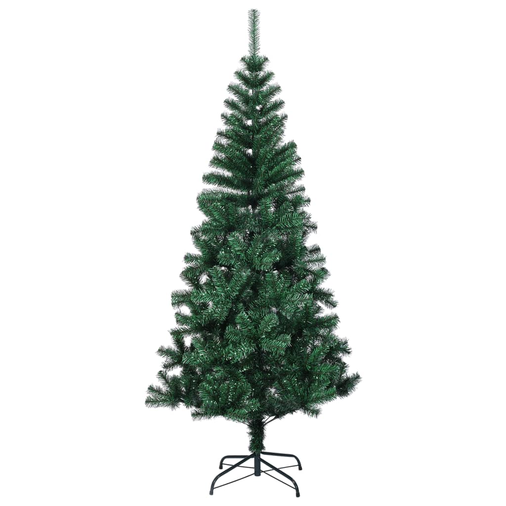 Albero di Natale Artificiale Punte Iridescenti Verde 150 cm PVC cod mxl 17042