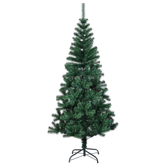 Albero di Natale Artificiale Punte Iridescenti Verde 240 cm PVC