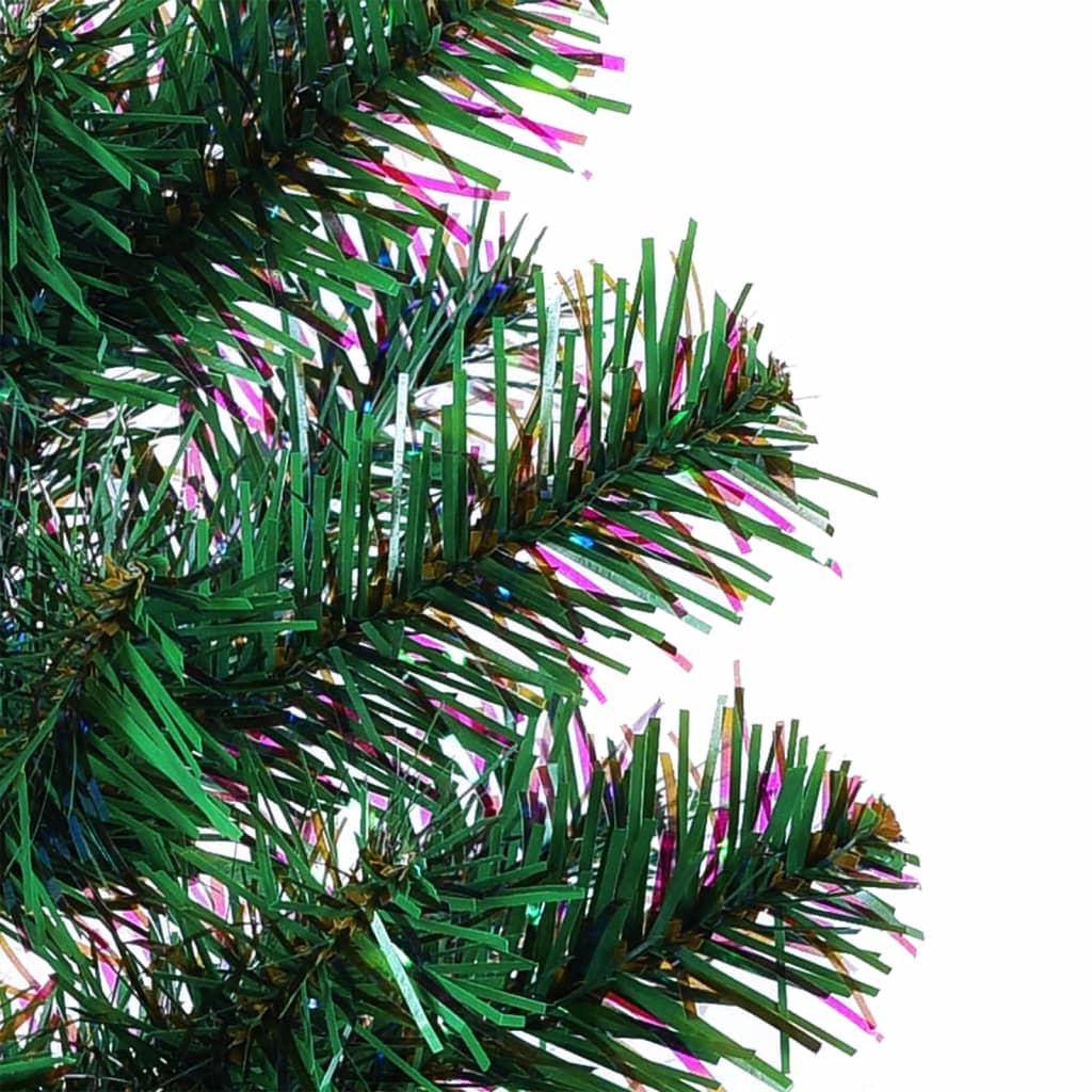 Albero di Natale Artificiale Punte Iridescenti Verde 240 cm PVC